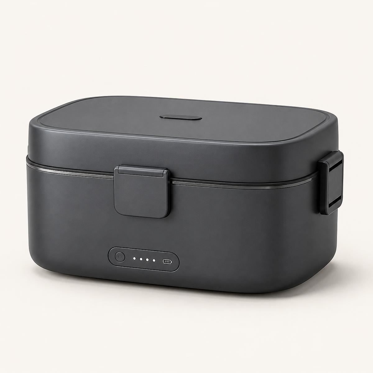 Front view of the rechargeable electric lunch box